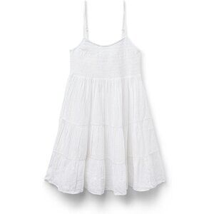 Womans Cotton Ruffle Dress Size S Short Above-Knee Party Casual Stylish